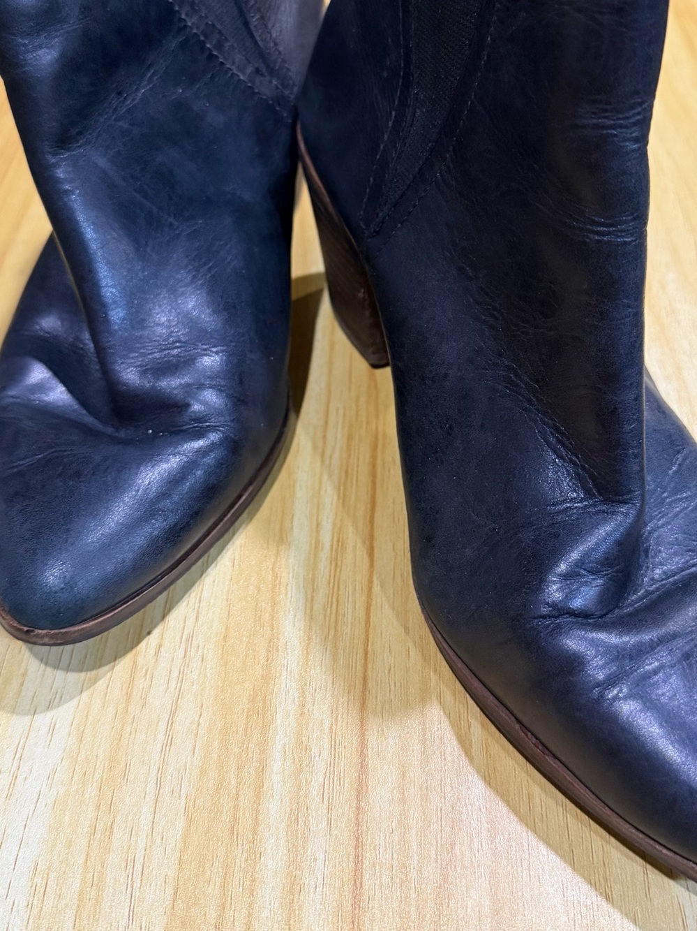 Lucky Brand Black Leather Ankle Boots
